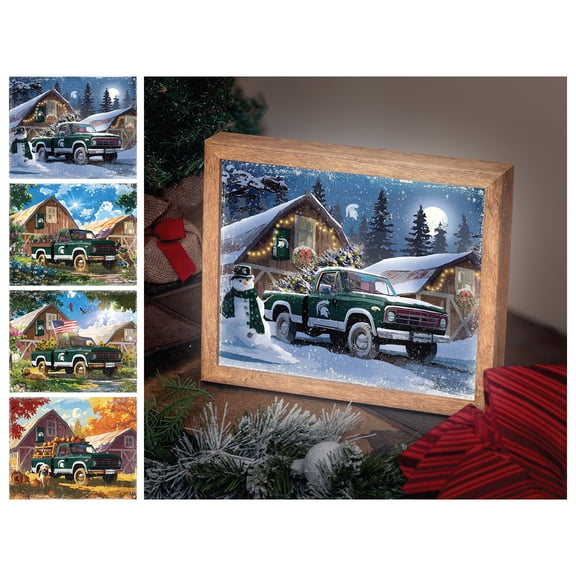 Michigan State Spartans 12" x 11" Four Seasons LED Light Box