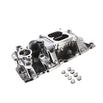 Polished Aluminum Dual Plane Air Intake Manifold for Chevy Small Block