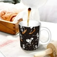 thumbnail image 3 of Yiaed Jumping Skull Print Ceramics Coffee,Large Handle Design,Extra Large Tea and Coffee Cup for Office and Home Mugs, 3 of 6