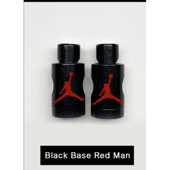 Nike Air Jordan Black Base RedJumpman Shoe VI Lace Lock Replacement - Laces Shoelace Locks Rope Buckle Metal Spring Buckles Lanyard