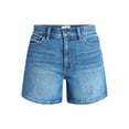 thumbnail image 6 of Time and Tru Women's High Rise Denim Shorts, 5" Inseam, Sizes 0-20, 6 of 6