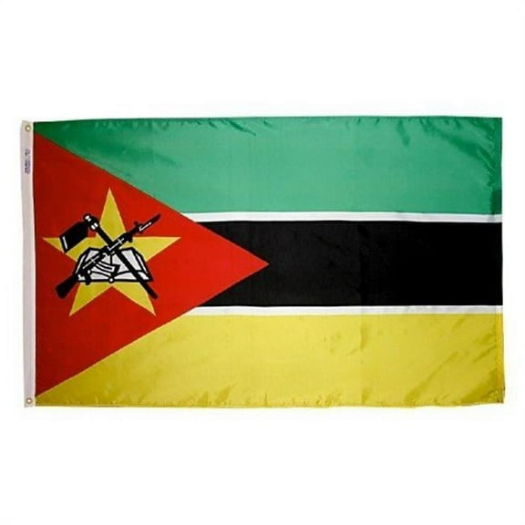 Annin Flagmakers 195870 2 ft. X 3 ft. Nyl-Glo Mozambique Flag