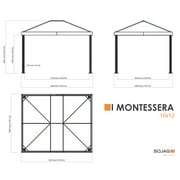 Sojag Monteserra 10 x 12 x 9 ft Black Gazebo