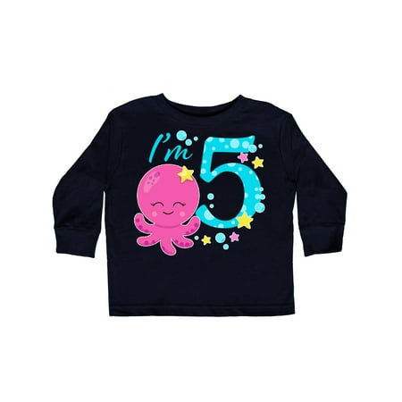 

Inktastic I m Five- cute octopus birthday Gift Toddler Boy or Toddler Girl Long Sleeve T-Shirt