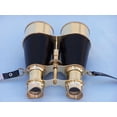 thumbnail image 4 of solid brass binoculars w/ leather belt and leather case 6" - nautical theme bin, 4 of 5