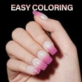 thumbnail image 4 of Short Square Nail sets Soft Gel Full Cover Clear Gelly Nail Tips Half Matte Acrylic Nail Tips Pre-Filed Fake Press on Nail Tips for Extension Home DIY Salon Manicure 216PCS 12 Sizes, 4 of 5