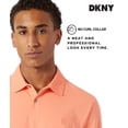 thumbnail image 3 of Camisa DKNY Polo de algodón suave de manga corta color coral, 3 of 7