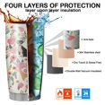 thumbnail image 7 of 20 Oz Chihuahua and Flower Coffee Tumbler Double Wall Insulated Stainless Steel Water Bottle | Metal Reusable Thermoses Flask with Cup Cap | Leak & Sweat Proof with Anti-Dust Lid, 7 of 7