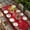 Green Deep Red Bright Red, variant on Grey Plaid Christmas Table Cloths for 5 Foot Rectangle Tables, Xmas Snowflake Botanical Poinsettia Wooden Patio Waterproof Elastic Fitted Tablecloths, Washable Rectangular Table Cover for Camping