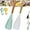 White+green, variant on Cedar and Ash Spoon, Multifunction Spatula Cooking Spoon, Cooking Spoon for Nonstick Cookwares, 2-in-1 Long Wood Head Matte Silicone Scoop Salad Spoons for Cooking Heat Resistant Utensils Kitchen