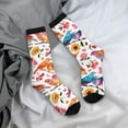 thumbnail image 5 of Pofeuu Flowers Birds And Butterflies Print Crew Socks, Adult Running Hiking Socks for Youth and Adult, 5 of 6