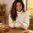 thumbnail image 5 of Roiihwy Small White Pumpkins Decor, Halloween Decorations Mini White Pumpkins for Fall Decor, White Pumpkins Perfect for Halloween Thanksgiving Decorations, 5 of 7