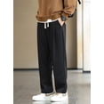 thumbnail image 4 of 2023 New Autumn Men Sweatpants Drawstring Banding Waist Wide Leg Straight Draped Casual Pants Plus Size Male Loose Trousers 8XL, 4 of 6