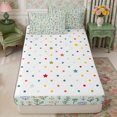 thumbnail image 4 of Manfei Kawaii Rustic Wildflower Zipper Twin Comforter Sets with Fitted Sheet and 2 Pillowcases,Cottagecore Blossom Zipper Bedding Set,Reversible, 4 of 7