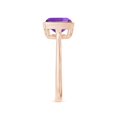 thumbnail image 5 of ANGARA Natural Bezel-Set Solitaire Cushion 2.2 ct Amethyst Ring in 14K Rose Gold for Women (Size-8mm) | February Birthstone, Birthday, Anniversary, Jewelry Gift for Women | Natural Amethyst Ring, 5 of 10