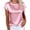 Pink, variant on Elegant Shiny Blouses for Women Dressy Summer Loose Crewneck Short Sleeve Business Casual Shirts Tee Tops Rose Gold XL