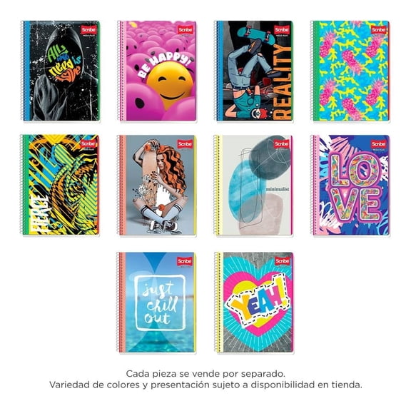 Cuaderno Profesional Scribe Mega Plus Cuadro Grande 100 hojas varios modelos 1 pieza