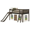 thumbnail image 3 of Low Loft With Easy Slide & Black & White Farmhouse Curtain, Clay, 3 of 10