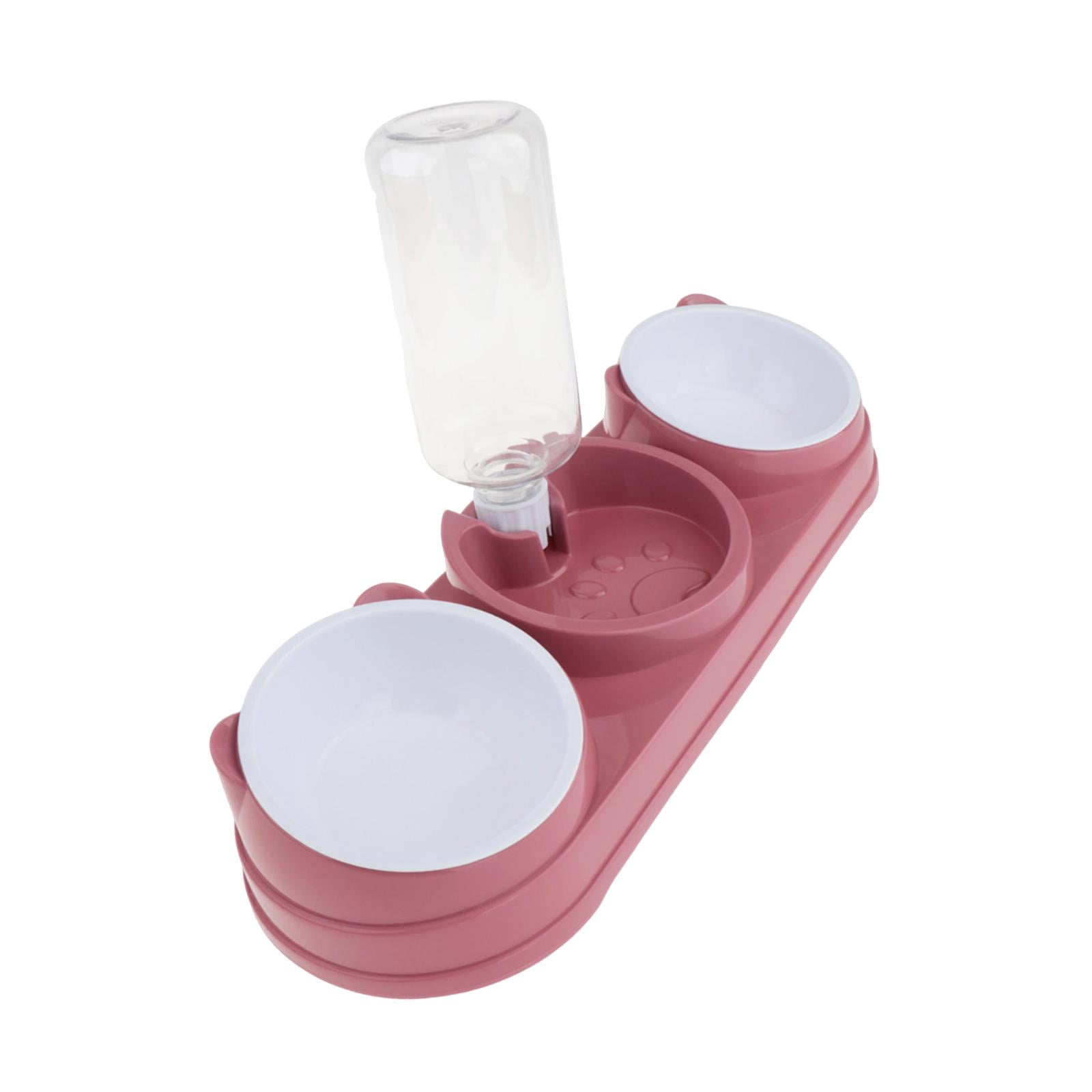 Cat Food Bowl Water Bottle Elevated Design PP Material for Feeding Indoor Kittens and Puppies