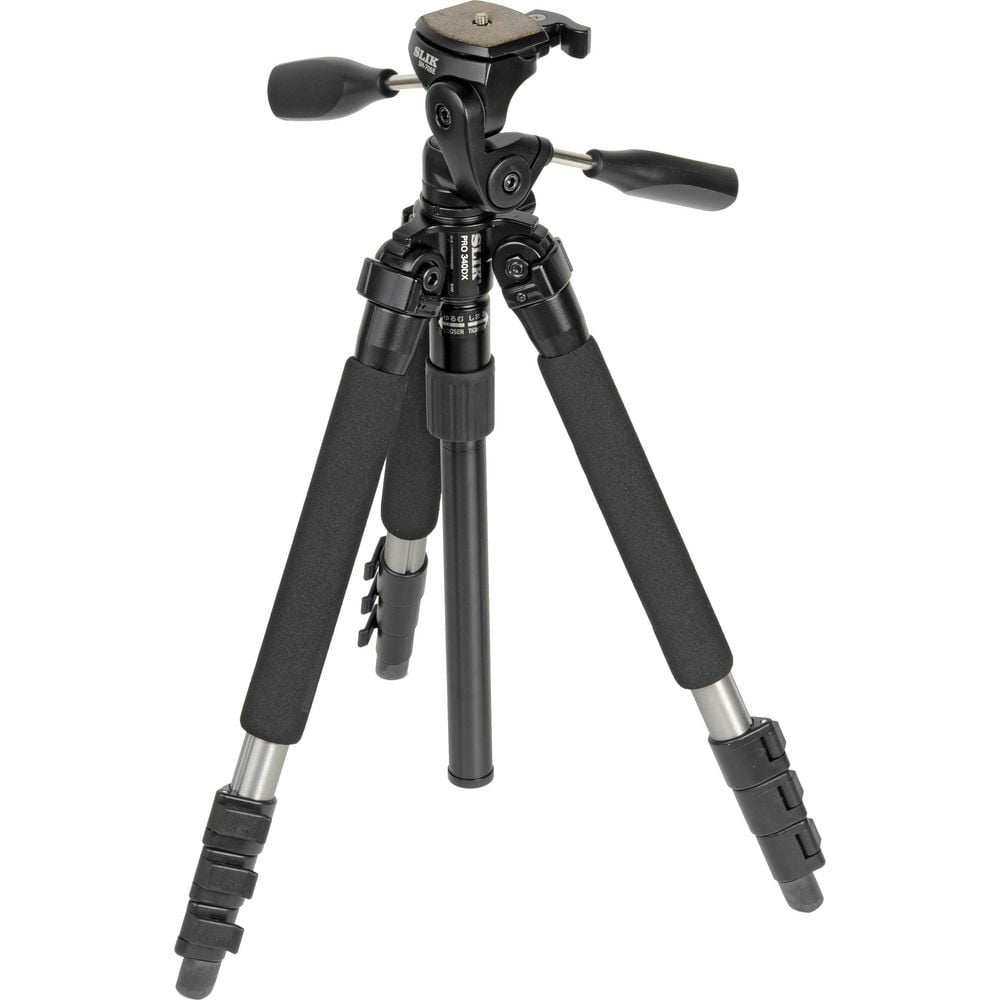 Slik Pro 340DX Tripod (Titanium) with 3-Way Pan/Tilt Head 613-340 *NEW ...