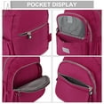 thumbnail image 4 of Gustave Mini Nylon Backpack Purse for Women Lightweight Anti-theft Travel Backpack Daypack Casual Shoulder Handbag "Rose Red", 4 of 9