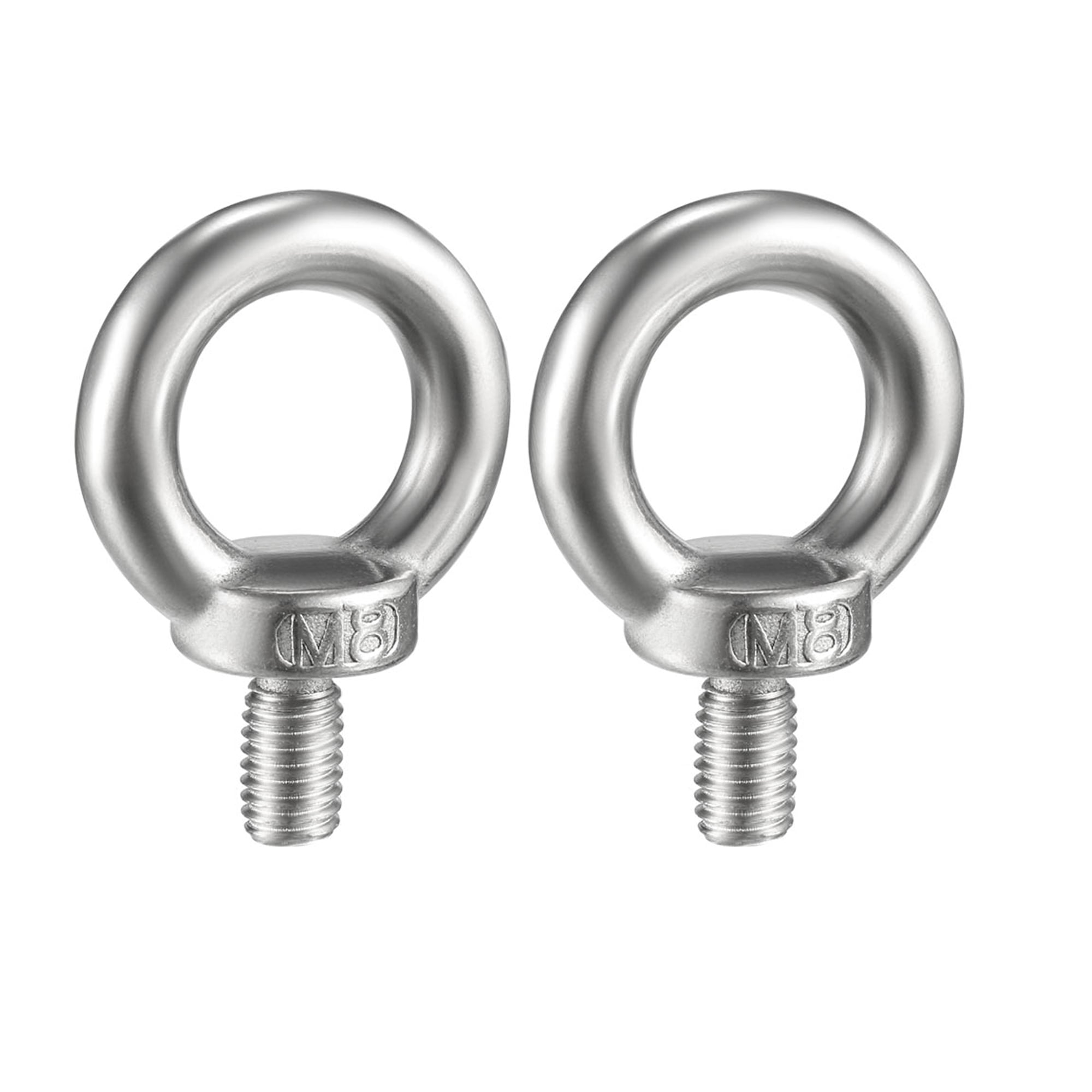 Uxcell M8x14mm Metric Thread Machinery Shoulder Lifting Eye Bolt 2pcs