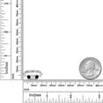thumbnail image 6 of Gem Stone King 925 Silver and 10K Yellow Gold Sky Blue Aquamarine and Black Diamond Engagement Ring for Women | 1.04 Cttw | Round 5MM | Gemstone March Birthstone | Size 8, 6 of 6
