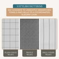 thumbnail image 5 of Kitchen Towels Set - Pack of 6 Cotton Dish Towels for Drying Dishes, 18”x 28”, Kitchen Hand Towels, Quick Drying Kitchen Towel Set - Grey, 5 of 9