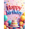 thumbnail image 4 of Colorful Happy Birthday Banner with Balloons Cupcakes and Cakes Decors Background Backdrop for Birthday Party Photography Props Celebrations Decorations, 4 of 4