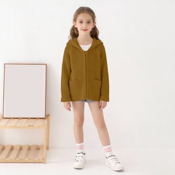 XXWXYD Children Toddler Autumn Fall Outerwear Zipper Hooded Sweatshirt Jacket Lightweight Windproof Coat Sweater Hoodie Fleec𝖾 Layer