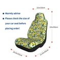 thumbnail image 5 of Cauagu Lemon1 Print Car Seat Covers,Universal Automotive Seat Covers Car Seat Protectors Easy to Install Car Cover Car Accessories Auto rucks Van & SUV-1, 5 of 9