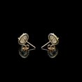 thumbnail image 2 of 1.00 CT Lab Created Round Cut Diamond Halo Stud Earrings 14k Yellow Gold Plated Silver, 2 of 3