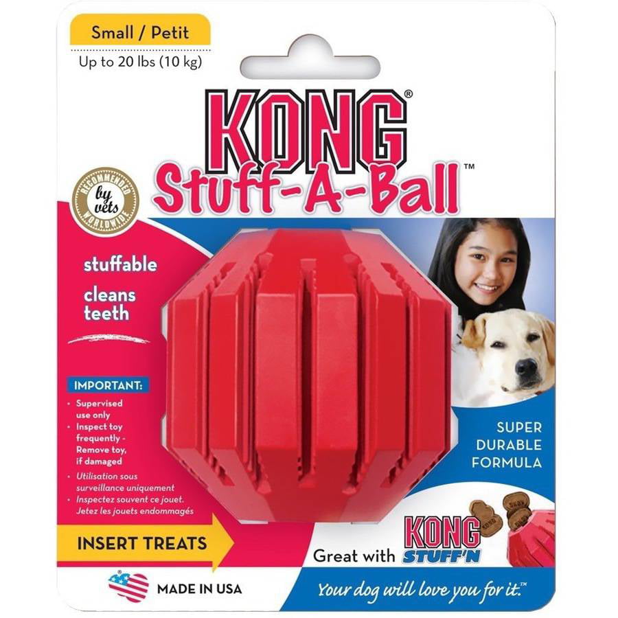 Kong Classic DENTAL STUFF A BALL Stuff'n Dog Chew & Treat Fetch Toy Cleans Teeth 