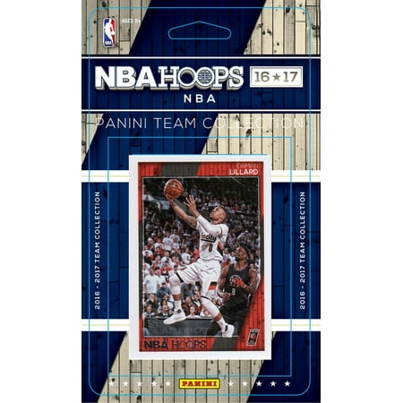 Factory Team Ball Portland Trail Blazers 2016 2017 Hoops Basketball Factory Sealed 9 Card NBA Licensed Team Set Damian Lillard Plus ()