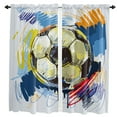 thumbnail image 2 of Football Watercolor Brush Sport Soccer Curtains in the Kids Bedroom Living Room Hall Window Treatments Kitchen Decoration Drapes, 2 of 7