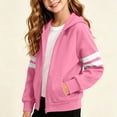 thumbnail image 5 of Amidoa Girls Graphic Hoodies Zip Up Hooded Sweatshirt Kids Cute Casual Long Sleeve Fall Winter ClothesPink Size 11-12 Years, 5 of 7