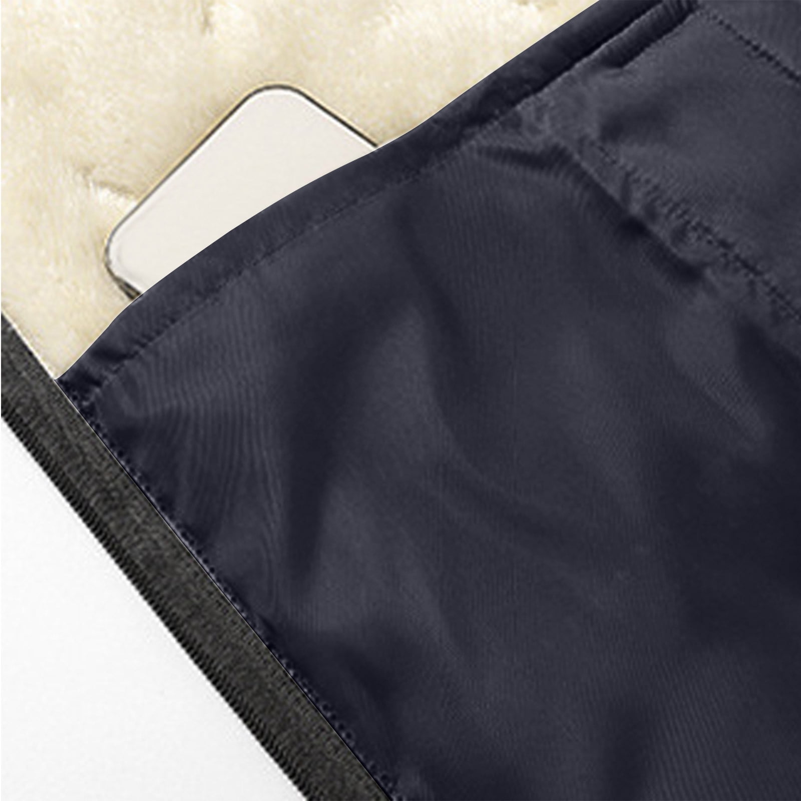 JUUYY Men's Fleece Lined Vest Zip Up Stand Collar Vest Jacket Windproof Outdoor Lightweight Running Vest Outerwear with Pockets Gray L