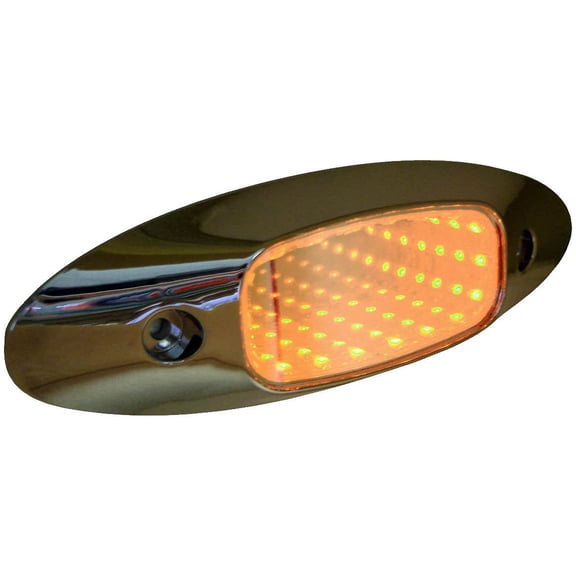 Amber LED Truck Trailer Marker Clearance Light W/3D Tunnel Affect When On.