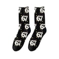 thumbnail image 5 of Bas Roses 67 Chaussettes 6 7 Nouveauté Six Seven Chaussettes Crew pour Garçons Filles Hommes Femmes, 5 of 5