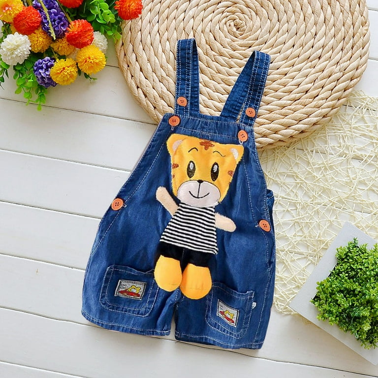 Little Boys Football Pants Toddler Cute Cartoon Jean Summer Children s Pants Baby Jumpsuit Monkey Outfit Suspenders Denim Shorts Boys And Girls Clothes Baby Boy Pants 18 24 Months Walmart