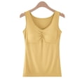 thumbnail image 2 of Delliss Women's Solid Color Tank Top With Padding Basic Blouse, 2 of 4