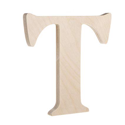 Fancy Wooden Letter T Unfinished 7 25 Inches Walmart Com Walmart Com
