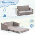 thumbnail image 3 of Honeyjoy 2-in-1 Toddler Fold out Couch Children’s Convertible Sofa to Lounger, 3 of 11