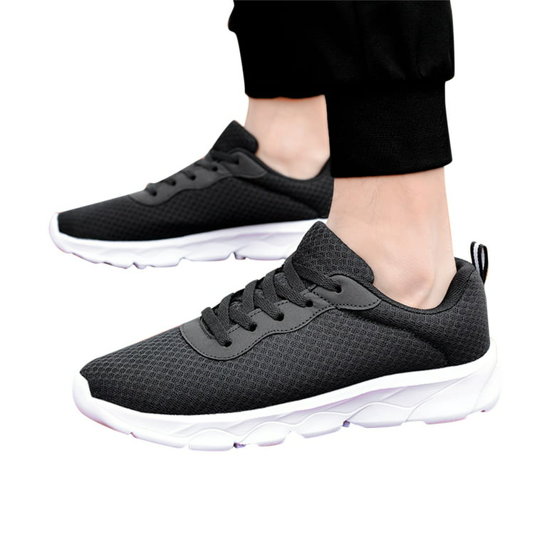 ZIZOCWA Zapatos Negros Para Mujer Sneaker for Men Fashion Autumn Men Sports  Shoes Flat Non Slip Waterproof Lace Up Comfortable Solid Color Simpl 44 