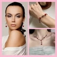 thumbnail image 5 of Juego de 3 collares de oro, collar largo para mujeres y niñas, pulsera con colgante de rosa dorada, joyería de flores, pendientes colgantes, 5 of 5
