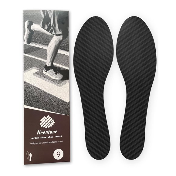 Carbon Fiber Insole 270mm Men's Size 9 / Women's 10, Carbon Fiber Shoe Inserts for Man Woman, Basketball Football Hiking Sports Insole, Orthotic Shoe Stiffener Insert for Hallux Rigidus Mortons Toe