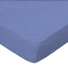 SheetWorld Fitted 100% Cotton Percale Play Yard Sheet Fits BabyBjorn Travel Crib Light 24 x 42, Wedgewood Blue Woven