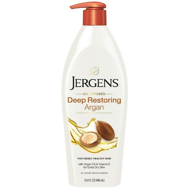 Jergens, Deep Restoring Argan Moisturizer Pump 16.8 oz (Pack of 2)