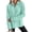 457#Cyan, variant on Women Quarter Zip Pullover Soft Mock Neck Half Zip Sweatshirt Long Sleeve Loose Drop Shoulder Scalloped Hem Top Tee