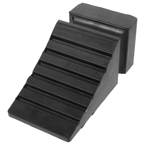 MOKKHNB Car Wheel Chock, Black Rubber, Portable and Durable, Ensures Safe Parking